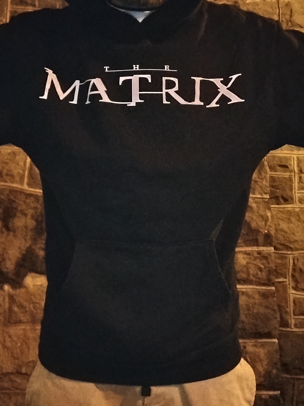 Brain Dead Black Crewneck Sweatshirt with White "The Matrix" Logo